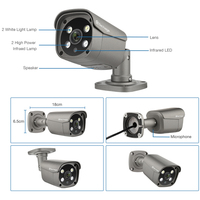 Techage 8CH 5MP System kamer bezpieczeństwa wideo CCTV zestaw do nadzorowania zewnętrzna kamera IP POE NVR AI ludzki wykryty dwukierunkowy dźwięk P2P 2